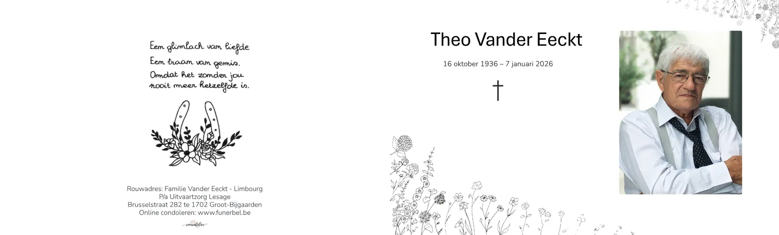 Theo Vander Eeckt స్మారక కార్డు (1/1)